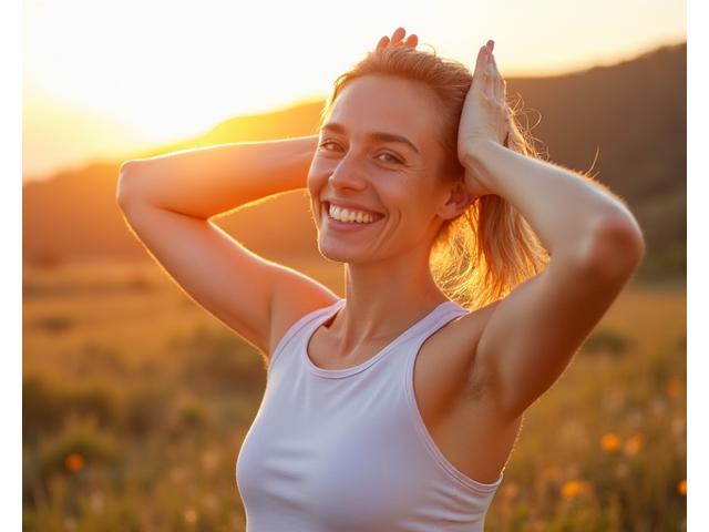 Imagen de coaching de estilo de vida: persona sonriente y activa